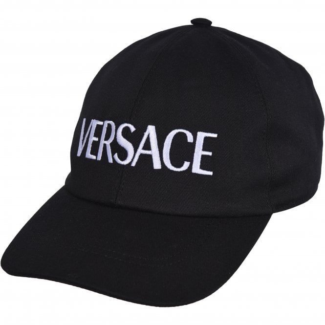 Large Logo Baseball Cap, Black/white-Versace-UNDERU