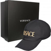 Large Logo Baseball Cap, Black/gold-Versace-UNDERU