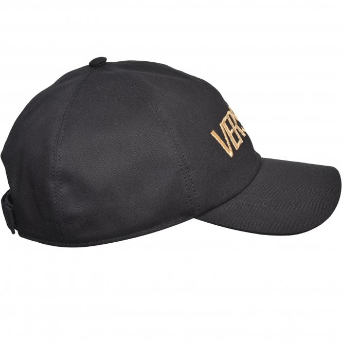 Large Logo Baseball Cap, Black/gold-Versace-UNDERU