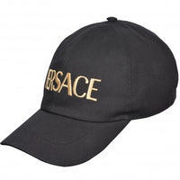 Large Logo Baseball Cap, Black/gold-Versace-UNDERU