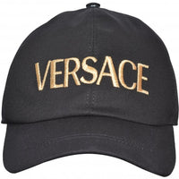 Large Logo Baseball Cap, Black/gold-Versace-UNDERU