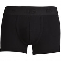 Dolce & Gabbana-Tonal Logo Embroidery Boxer Trunk, Black-UNDERU