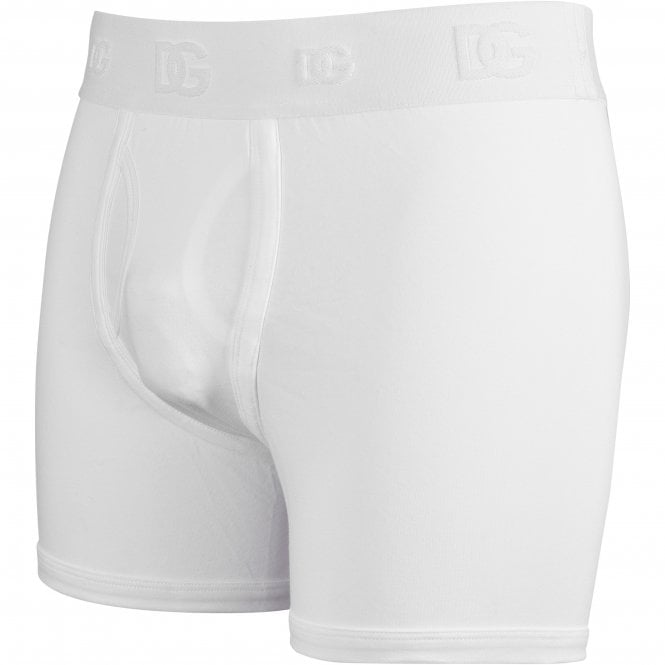 Tonal Logo Embroidery Boxer Brief, White-Dolce & Gabbana-UNDERU