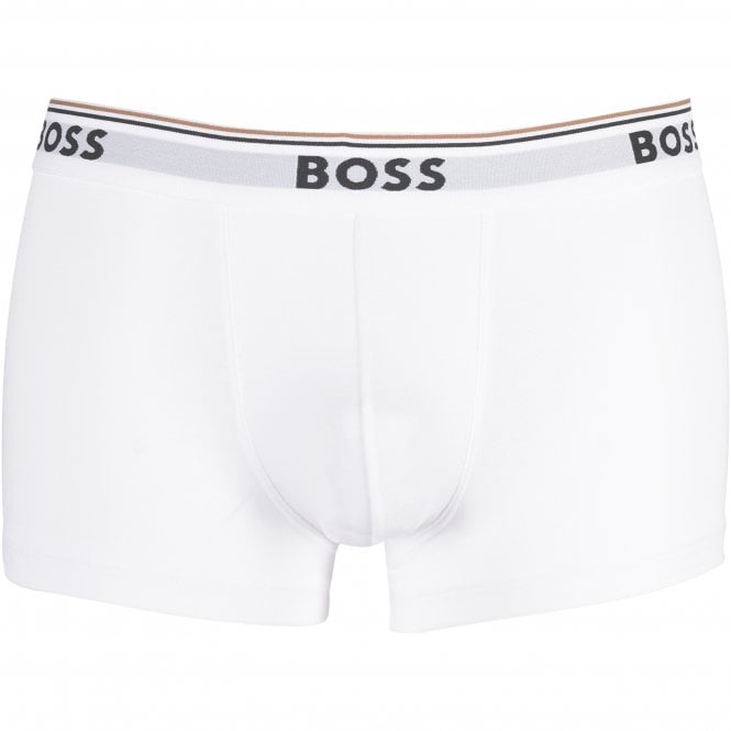 3-Pack Power Logo Boxer Trunks, Black/White/Grey-BOSS-UNDERU