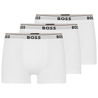 3-Pack Power Logo Boxer Trunks, White-BOSS-UNDERU