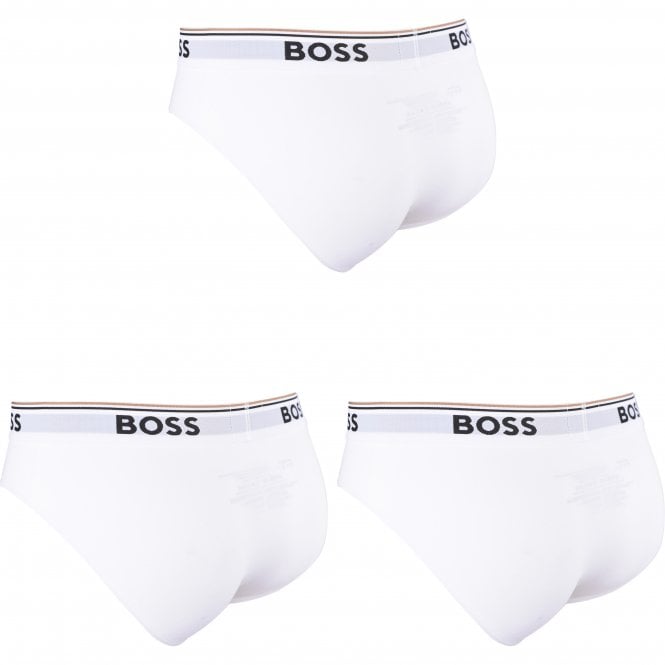 3-Pack Power Logo Briefs, White-BOSS-UNDERU