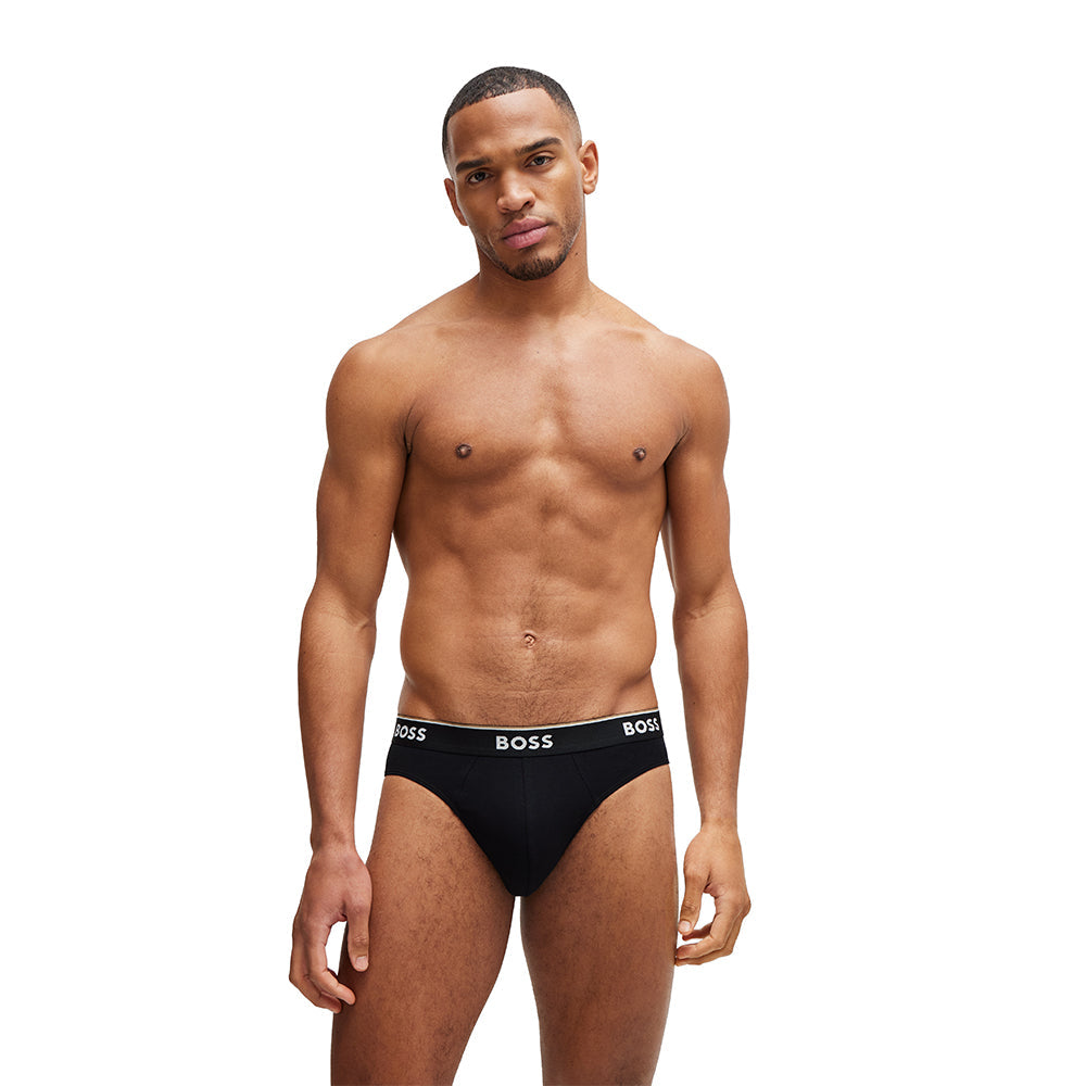 3-Pack Power Logo Briefs, Black-BOSS-UNDERU