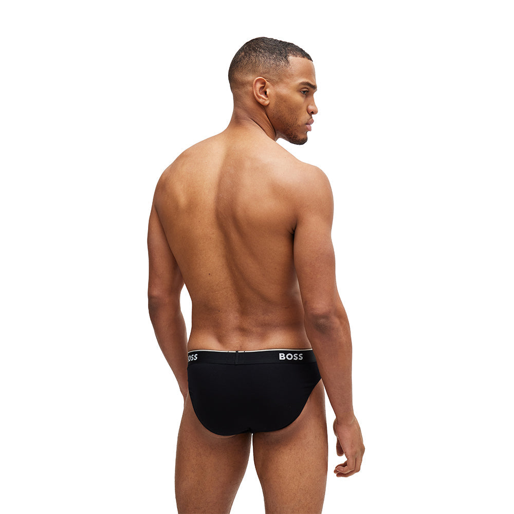 3-Pack Power Logo Briefs, Black-BOSS-UNDERU