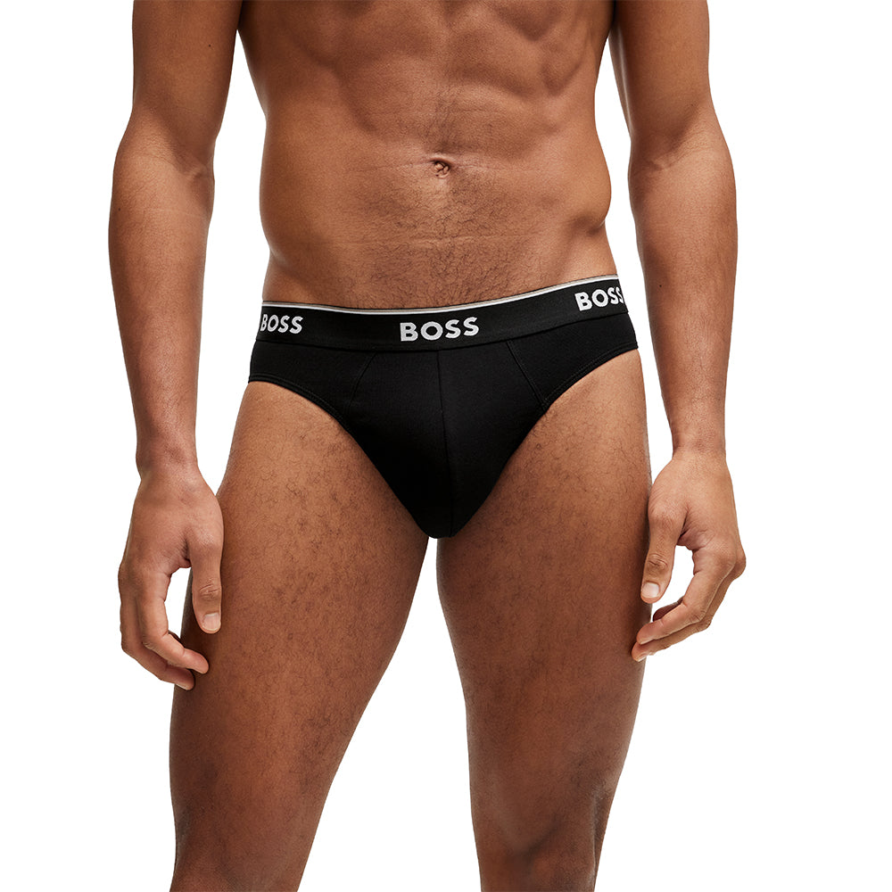 3-Pack Power Logo Briefs, Black-BOSS-UNDERU