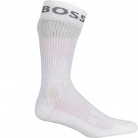 2-Pack Logo Sports Socks, White-BOSS-UNDERU