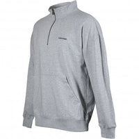 Embroidered Logo Qtr-Zip Track Jacket, Grey Heather-Calvin Klein-UNDERU