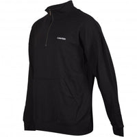 Embroidered Logo Qtr-Zip Track Jacket, Black-Calvin Klein-UNDERU