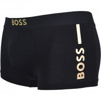 BOSS-Starlight Side Logo Boxer Trunk, Black/gold-UNDERU