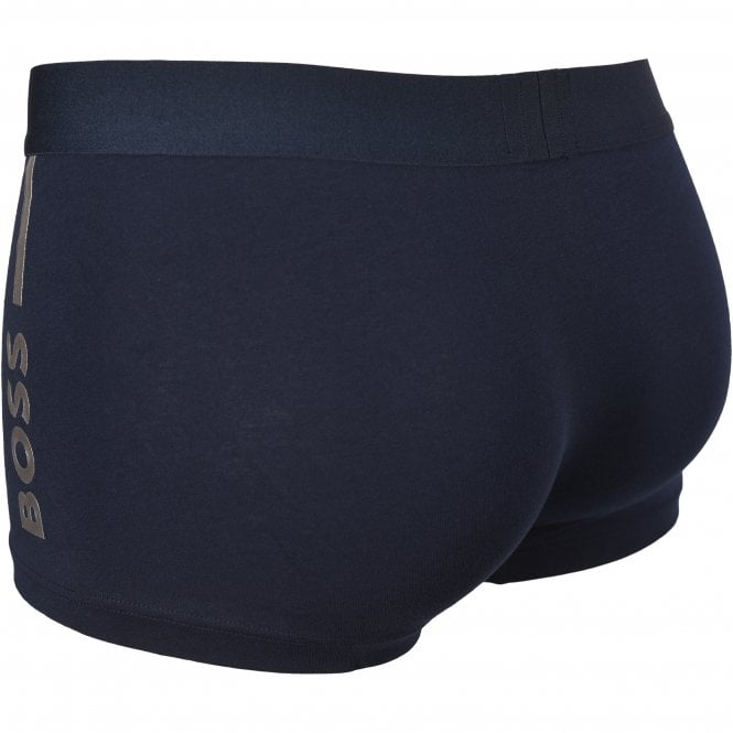 BOSS-Starlight Side Logo Boxer Trunk, Navy/silver-UNDERU