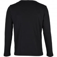 BOSS-Long-Sleeved Cotton-Blend T-Shirt, Black-UNDERU