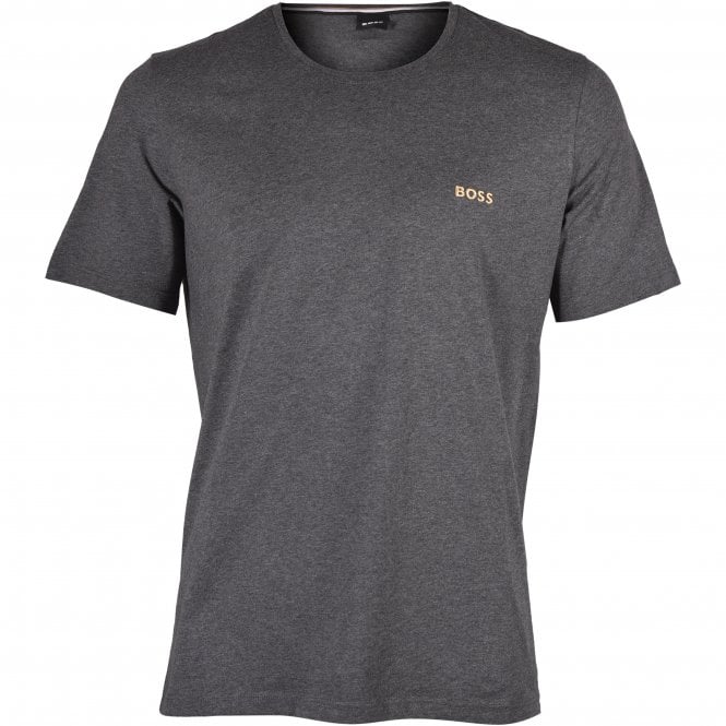 BOSS-Luxe Jersey Loungewear T-Shirt, Charcoal/gold-UNDERU