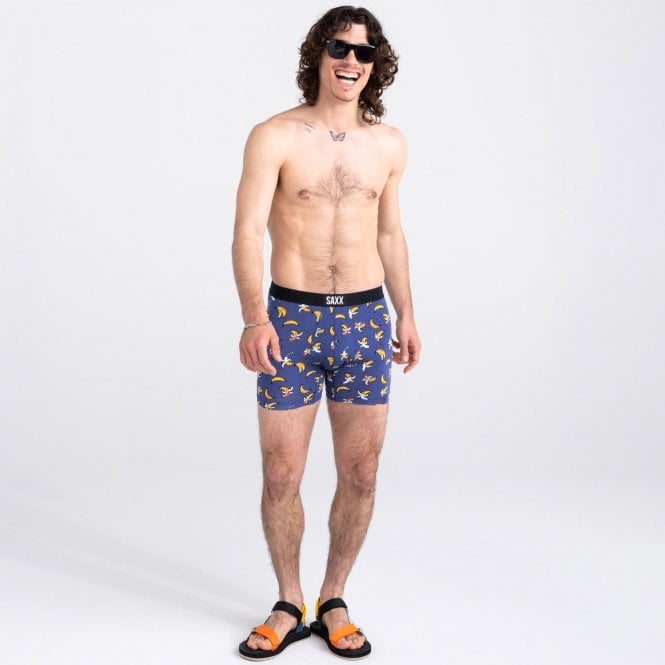 Vibe Rainbow Bananas Boxer Brief, Navy-SAXX-UNDERU