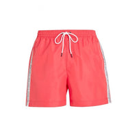 Calvin Klein-Logo Tape Swim Shorts, Pink Flash-UNDERU