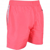 Calvin Klein-Logo Tape Swim Shorts, Pink Flash-UNDERU