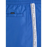 Calvin Klein-Logo Tape Swim Shorts, Mid Azure Blue-UNDERU