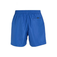 Calvin Klein-Logo Tape Swim Shorts, Mid Azure Blue-UNDERU