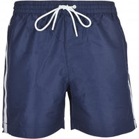 Calvin Klein-Logo Tape Swim Shorts, Navy-UNDERU