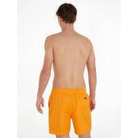 Calvin Klein-Logo Tape Swim Shorts, Sun Kissed Orange-UNDERU