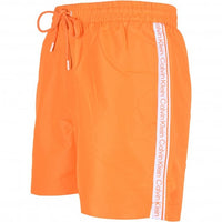 Calvin Klein-Logo Tape Swim Shorts, Sun Kissed Orange-UNDERU