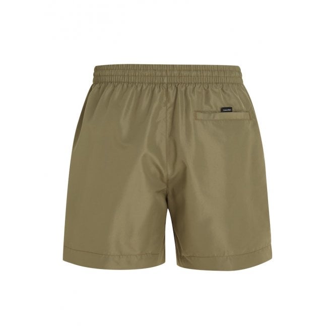 Calvin Klein-Logo Tape Swim Shorts, Delta Green-UNDERU