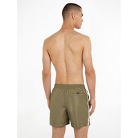 Calvin Klein-Logo Tape Swim Shorts, Delta Green-UNDERU