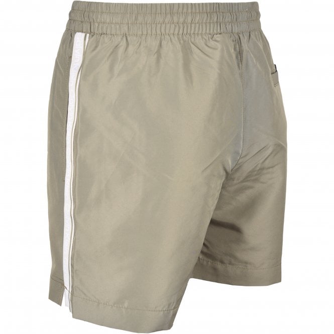 Calvin Klein-Logo Tape Swim Shorts, Delta Green-UNDERU