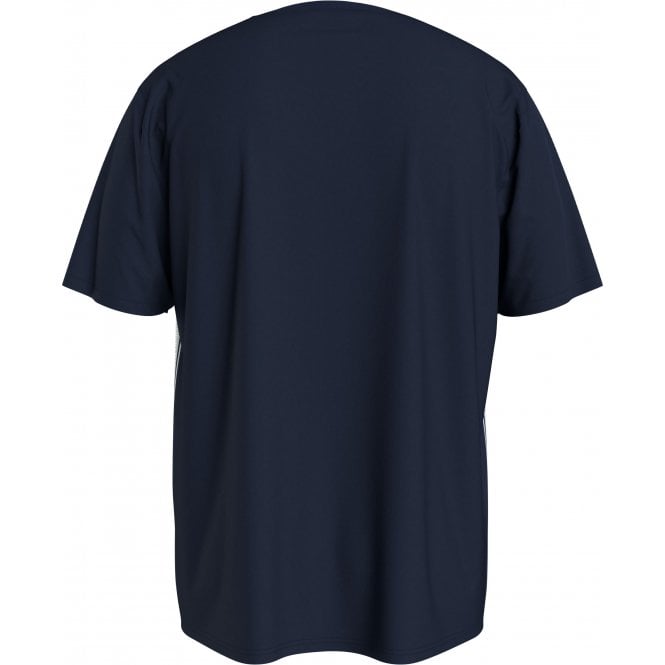 Calvin Klein-Logo Tape Towelling T-Shirt, Navy-UNDERU