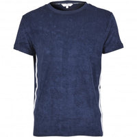 Calvin Klein-Logo Tape Towelling T-Shirt, Navy-UNDERU