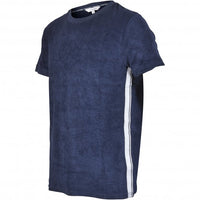 Calvin Klein-Logo Tape Towelling T-Shirt, Navy-UNDERU