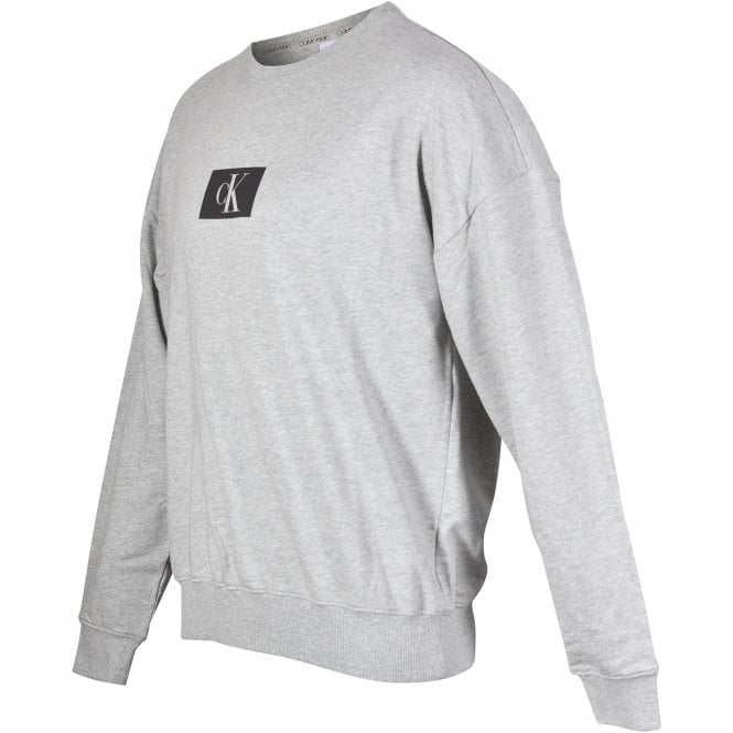 Calvin Klein-CK 96 French Terry Sweatshirt, Grey Heather-UNDERU