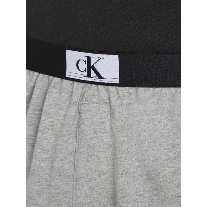 Calvin Klein-CK 96 French Terry Lounge Shorts, Grey Heather-UNDERU