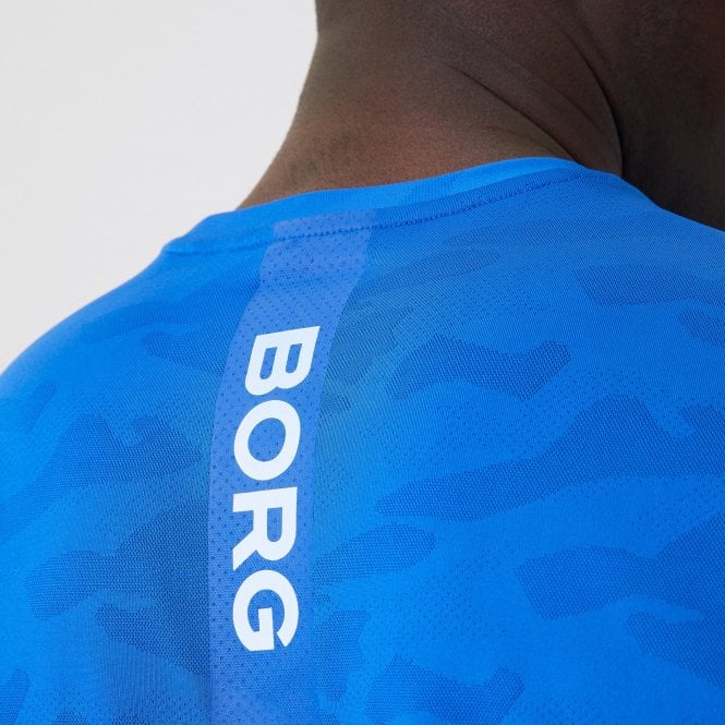 Bjorn Borg-Hydro Pro Active T-Shirt, Nautical Blue Camo-UNDERU