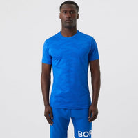 Bjorn Borg-Hydro Pro Active T-Shirt, Nautical Blue Camo-UNDERU