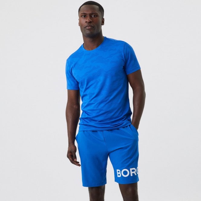 Bjorn Borg-Hydro Pro Active T-Shirt, Nautical Blue Camo-UNDERU