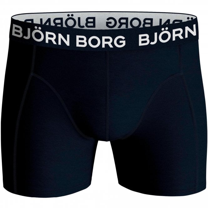 Bjorn Borg-5-Pack Classic Logo Boys Boxer Trunks, Black/Grey/Navy/Blue-UNDERU