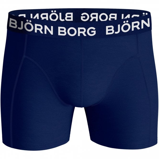 Bjorn Borg-5-Pack Classic Logo Boys Boxer Trunks, Black/Grey/Navy/Blue-UNDERU