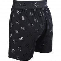 Dolce & Gabbana-Rubberised DG Logo Boxer Shorts, Black-UNDERU