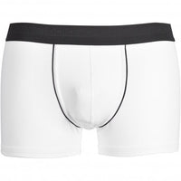 Dolce & Gabbana-2-Pack DG Logo & Stripes Boxer Trunks, Black/White-UNDERU