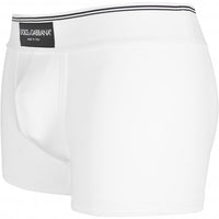 Dolce & Gabbana-Made In Italy Label Boxer Trunk, White-UNDERU