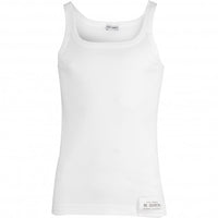 Dolce & Gabbana-Re-Edition Label Ribbed Tank Top Vest, White-UNDERU