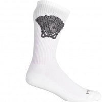 Versace-Medusa Jacquard Logo Sports Socks, White/black-UNDERU