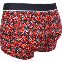 BOSS-Fern Print Boxer Trunk, Red-UNDERU