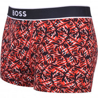 BOSS-Fern Print Boxer Trunk, Red-UNDERU