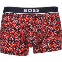 BOSS-Fern Print Boxer Trunk, Red-UNDERU