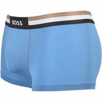 BOSS-Vitality Stripe Luxe Boxer Trunk, Medium Blue-UNDERU